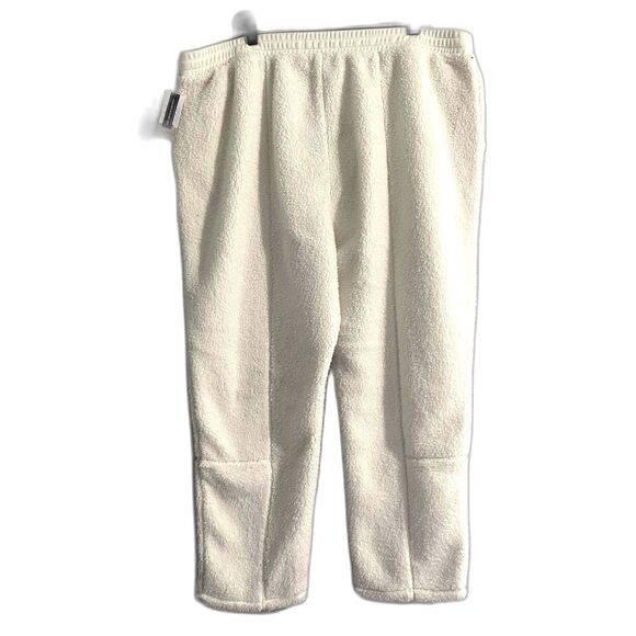 NWT BP Drawstring Waist Fleece Joggers Ivory White Lounge Plus Size 2X - Picture 5 of 8